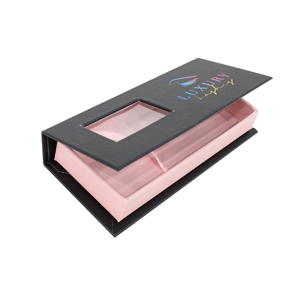 Boîte-cadeau de papier réutilisés par pliage fait sur commande de noir, boîte de