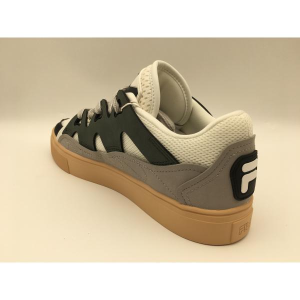 Grey Womens Genuine Leather Shoes ODM OEM Ladies Flat Slip On Shoes