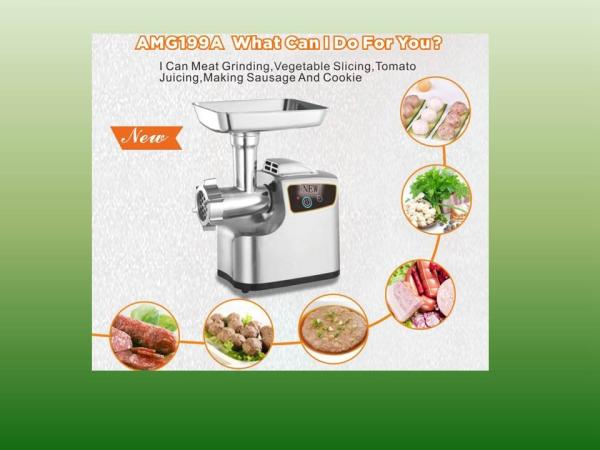 Optional Digital Meat Grinder/meat mincer with air scoop/electric meat grinder GK-AMG199A