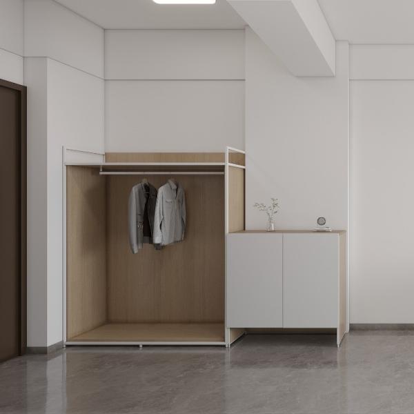 Soutenir la personnalisation des meubles d'appartement certifiés ISO9001 peut être accroché garde-robe ventilée