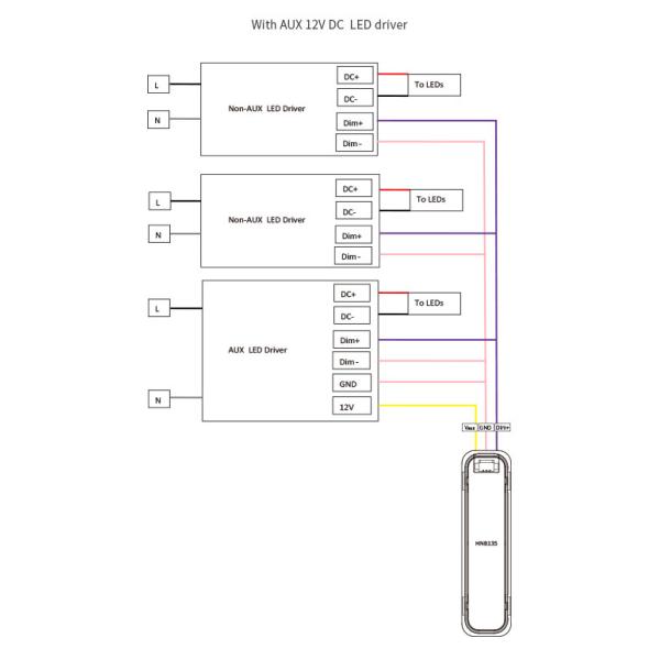 HNB135 Беспроводный преобразователь светильников Bluetooth Mesh Сигнальный преобразователь 0-10в