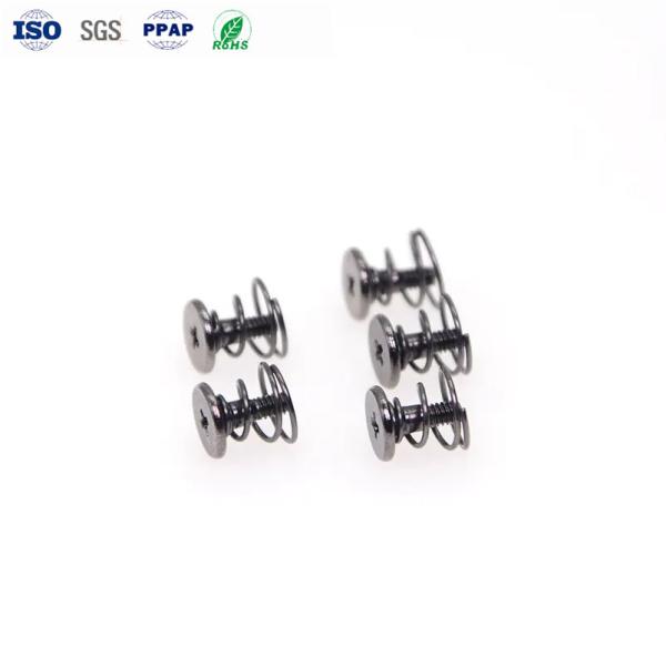 Mini tornillos de primavera para electrónica M1.2 negros Tornos de placa base de computadora