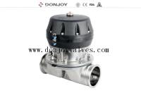 Valve pneumatique de diaphragme en acier inoxydable à température (-20-150°C) et surface polie en miroir