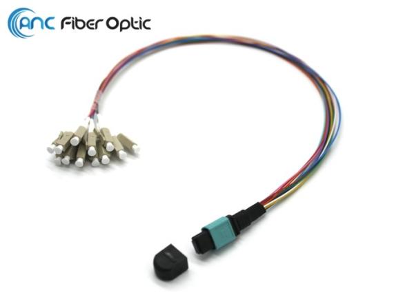 OM3 MPO Fiber Optic Cable 0.9mm Harness Cable Assembly For MPO Cassette