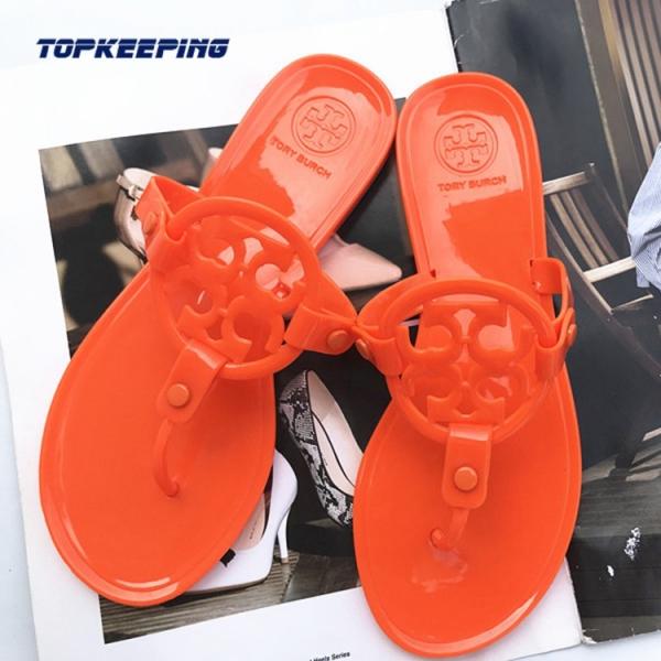 Open Toe Jelly Slippers Womens Uk Summer Flat Black Sandal For Ladies