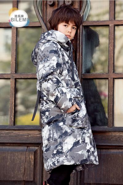 Bilemi Boys Parka Hooded Fashion Designer Handsome Children Down Coat Kids Winter Jacket