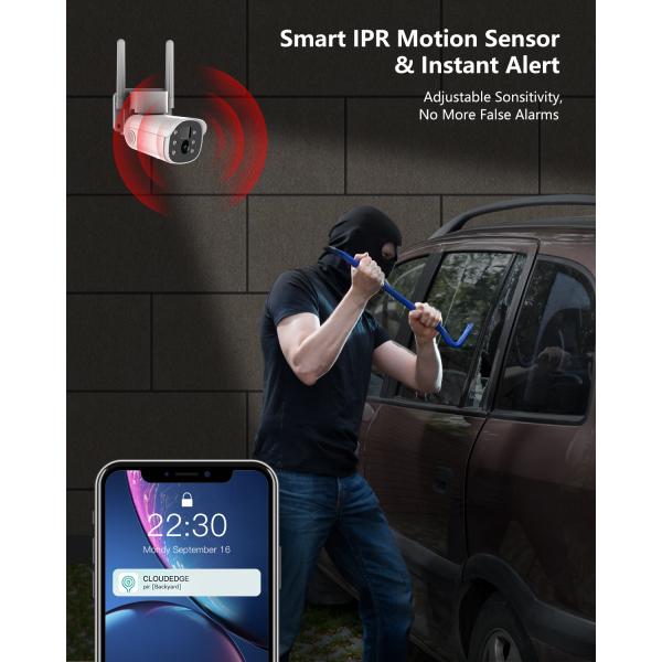 Солнечная батарея PTZ Bullet Camera Tuya Smart PIR Motion WiFi 2MP CCTV IP-камера безопасности