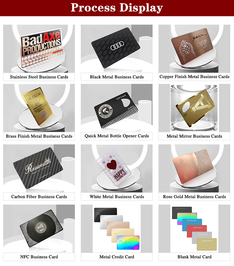 Personalized Premium Luxury Black Visiting Gold Metallic Credit Card Business Card Metal Printing Custom With Logo and Qr Code