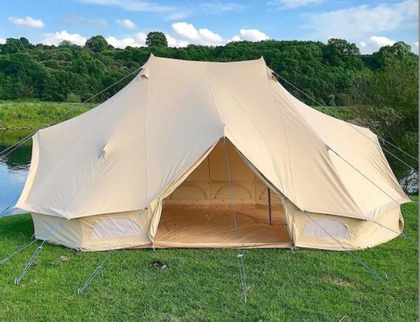 400X600X300CM Beige Cotton Canvas Outdoor Camping Tents Emperor Bell Tent Single Layer