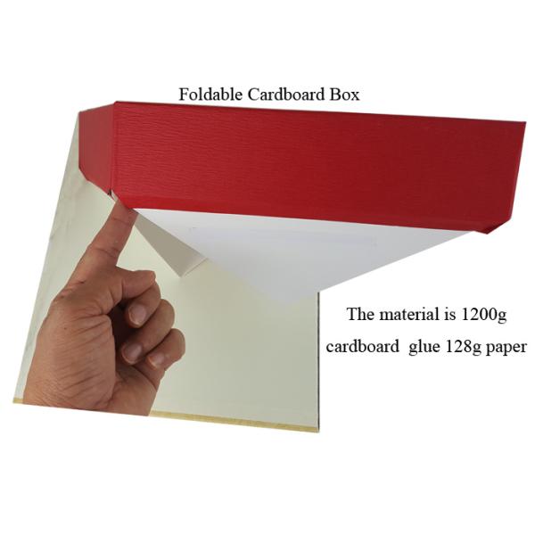 Foldable Cardboard Box Double Layers Paper Material Red Color Printed Corrugated Box Packaging