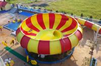 Aqua Park Fiberglass Water Slides, 19m Height Waterpark Super Bowl For Water Park
