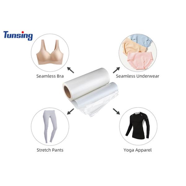 TPU Hot Melt Adhesive Film High Elasticity Double Sided 100 Yard Length Roll Customized Width TPU Hot Melt Adhesive Film for Seamless Underwear Tape Film