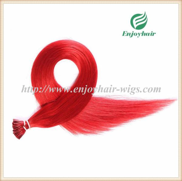 Pre-Bonded Hair 10-28 100s/pack red# color Straight Human Hair Brazilian hair extension