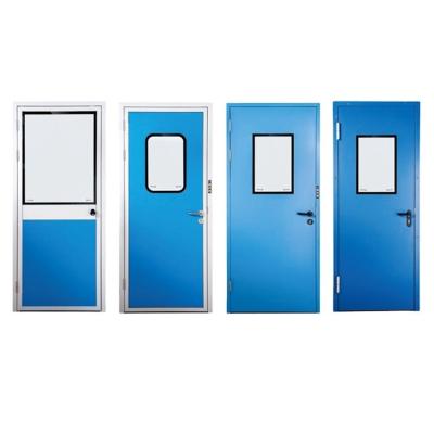Clean Room Regular Stoving Varnish Steel Clean Door With Single Glass Window And ISO