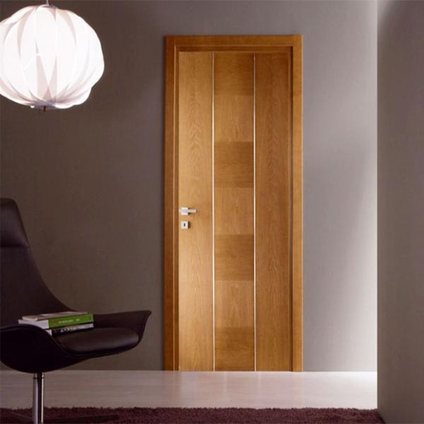 Sound Proof Solid Wood Doors Inswing / Outswing Opening Long Service Life