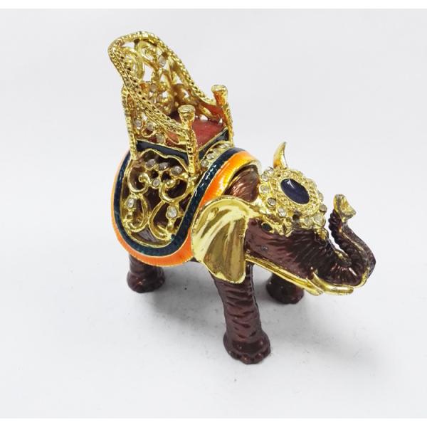 Wholesales Elephant Jeweled trinket box Animal Trinket box for wedding