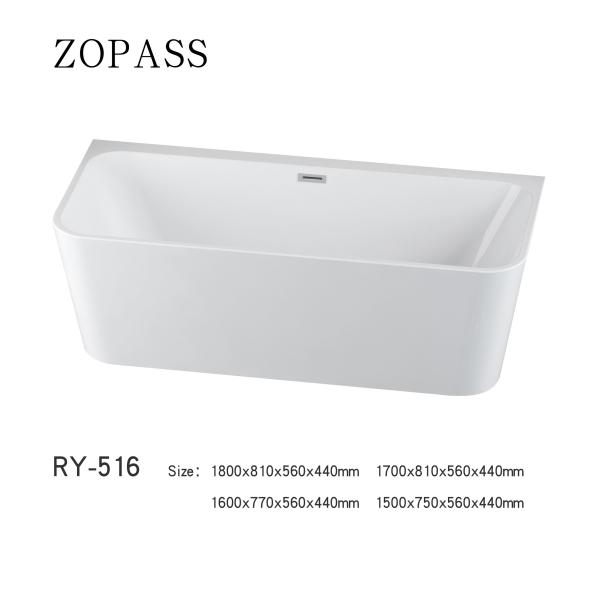 White Acrylic Free Standing Bathtubs SPA Whirlpool Air Massage