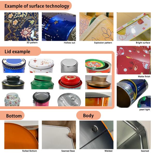 DADI Aluminum Oval Candy Tin Box Lollipop Golden 3D Capsule Medicine Custom Tin Packaging