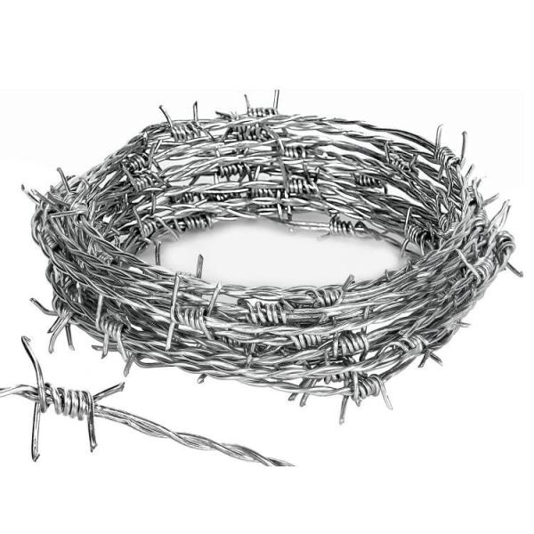 Diseño especial de alambre de púas electro galvanizado ampliamente utilizado 50 KG por rollo de alambre de púas GI para protección