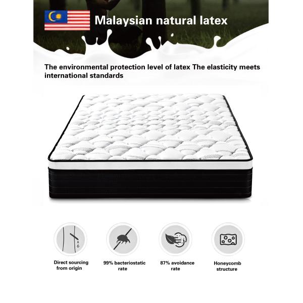 Modern Bedroom Mattress with Honeycomb Breathable Structure and Double-layer Support