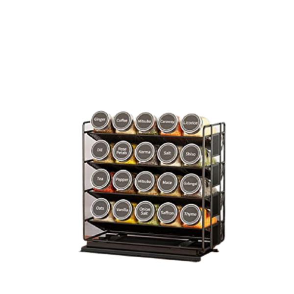 Practical 4 Layer Pull Out Spice Organizer for Cabinets and Kitchen Organization