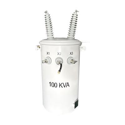100KVA Single Phase Pole Overhead Distribution Transformer Oil Immersed 34500V To 120V
