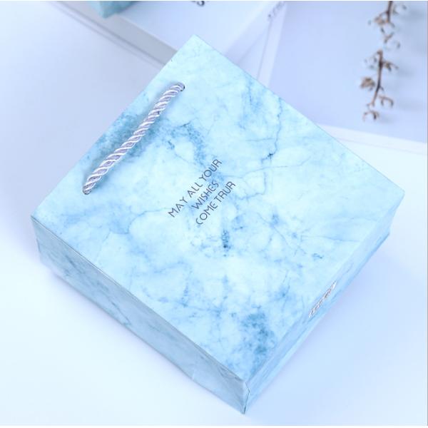 Marble Pattern Business Gift Paper Bag Portable Shopping Clothing Packaging Bag