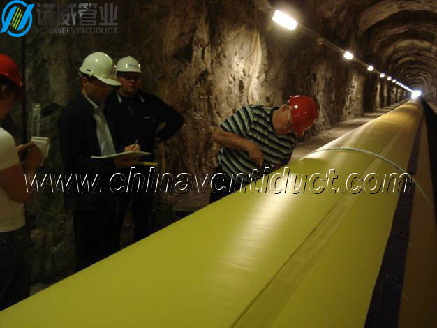 Mining Tunnel Ventilation Air Duct,connect freedom, small and lightly, easy to carry .