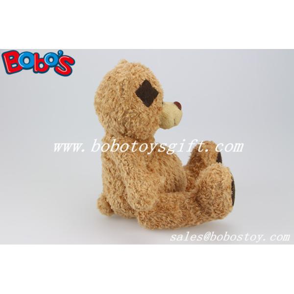 Brown Plush Patch Teddy Bear Toy With Big Belly