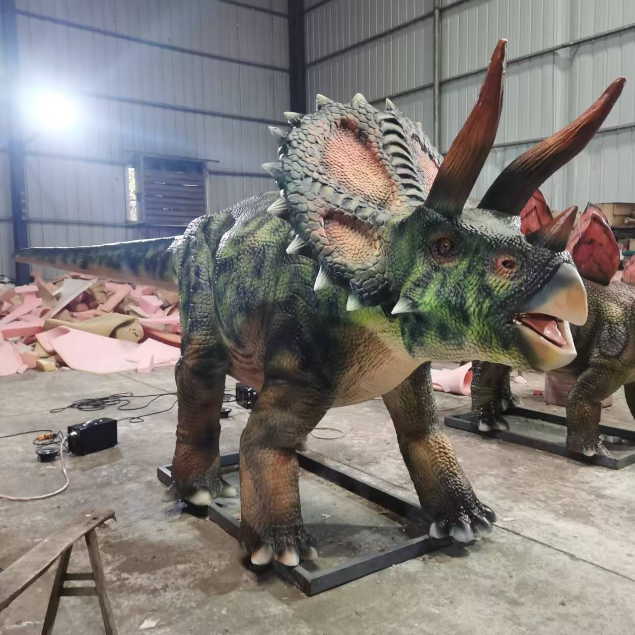Real High-quality Professional Animatronic Dinosaur Triceratops 6m Model