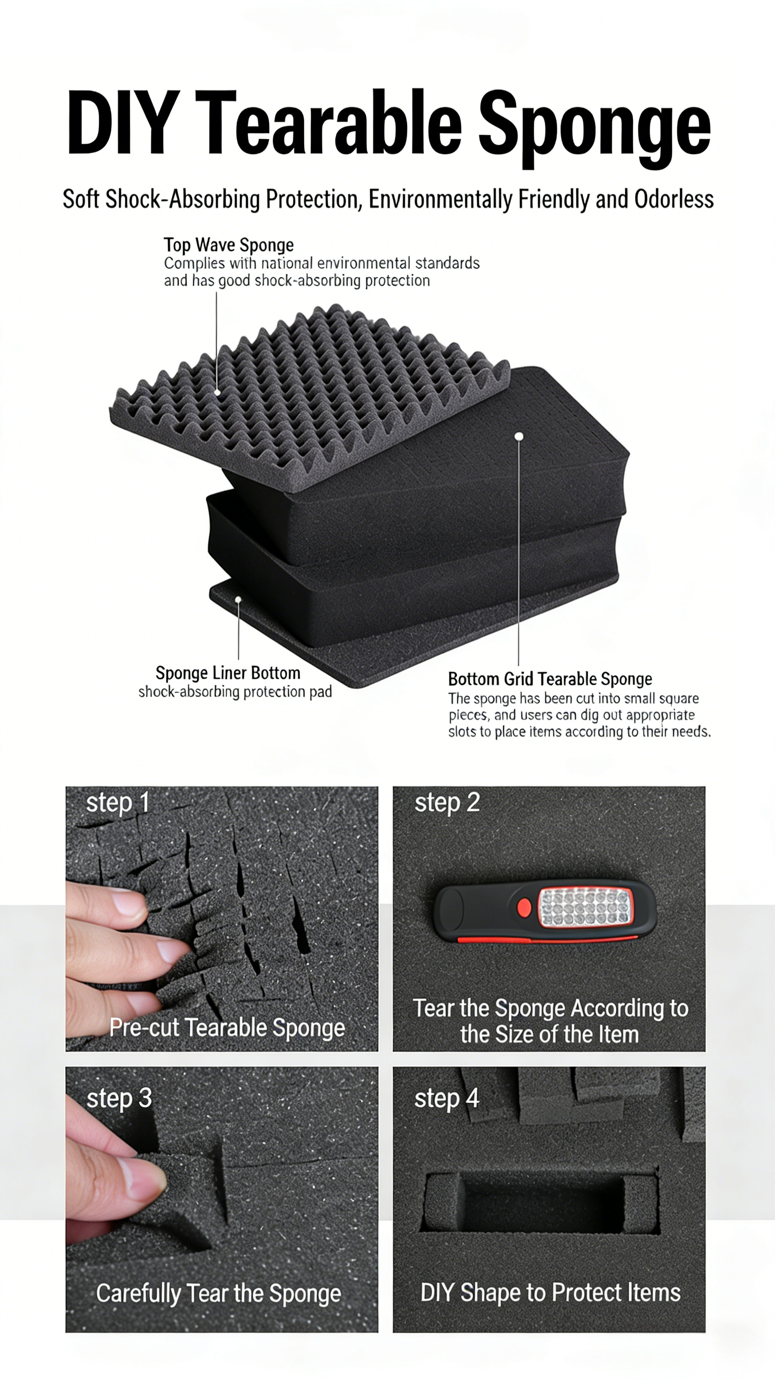 Portable Plastic Safety Case Multi-Functional Waterproof And Shockproof