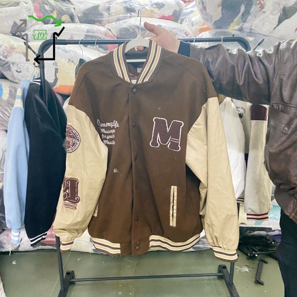 Mixed Colors Second Hand Coats Autumn And Winter Used Baseball Jersey Windproof