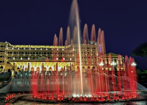 Color Changing River Water Fountain Display , Dancing Music Fountain PC Controlled