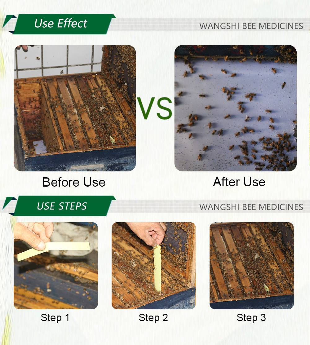 Wangshi Bee Medicine Manpu Fluvalinate Strips Bee Varroa Mites Instant Killer 10 полос/пакетик