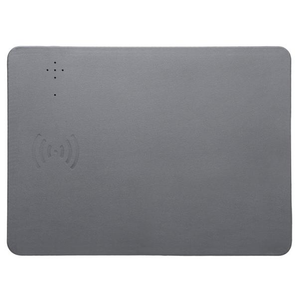 Personalized Qi 10W Mouse Pad Wireless Charger PU Leather Mat