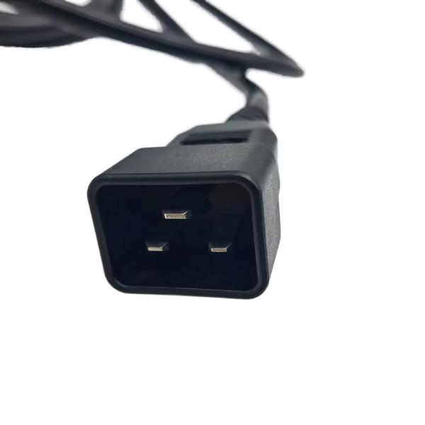 3-Core SAF-D-GIRD to C20 Extension Cable Male Female AC Power Cord for Computer Server Rack Equipment