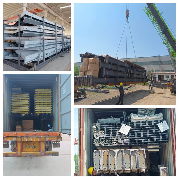 High Strength Steel Structure Workshop Frameworks EPS Fiberglass Rockwool PU Cladding