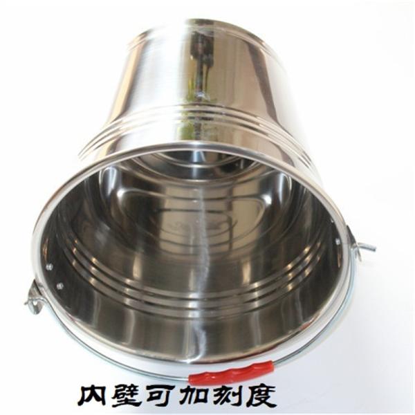 Customizable Height 204mm Base Dia 190mm Stainless Steel Calf Hutch Feeding Bucket With Scale