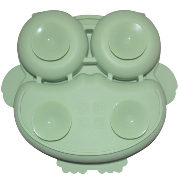 6 Pcs Silicone Baby Feeding Plates Sets With Cup Bib Fork Spoon MHC Tableware Nontoxic