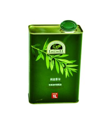 DADI Food Oil Can 1L Food Grade Extra Virgin Olive Oil Tin Can for Cooking Metal Type Tinplate