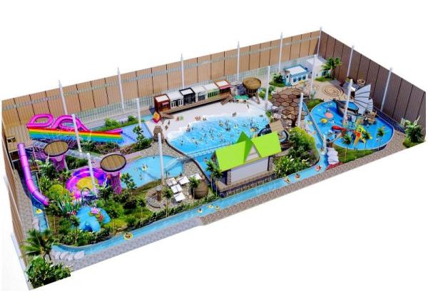 Wheelchair Accessible Fiberglass Aqua Park Design With Stainless Steel And Concrete Elements