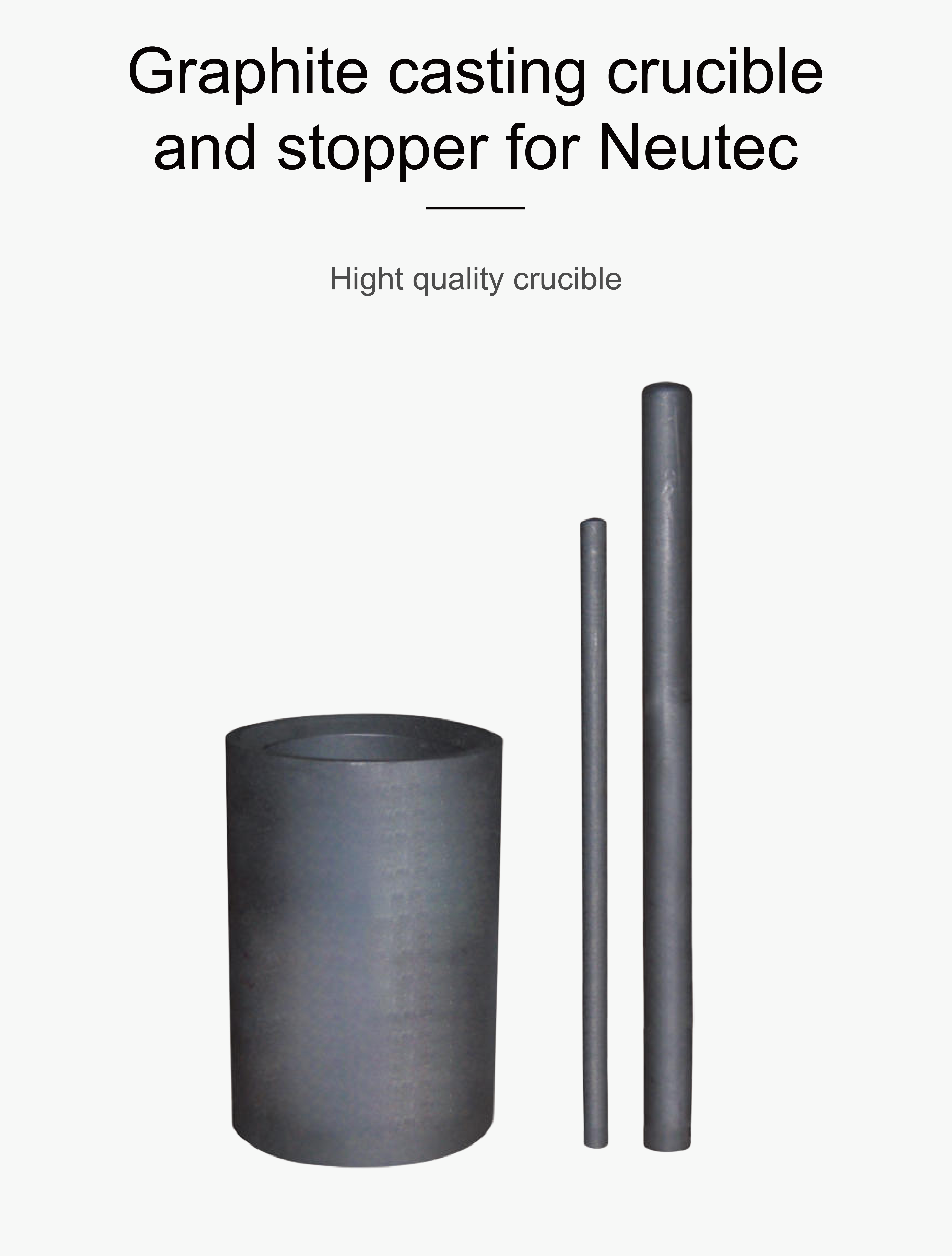 Graphite Casting Crucible & Stopper For Neutec Casting Machine