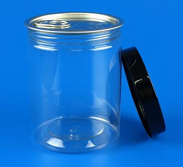 Lightweight Clear Plastic Cookie Jar Round Shape Eco Friendly Transparent Body