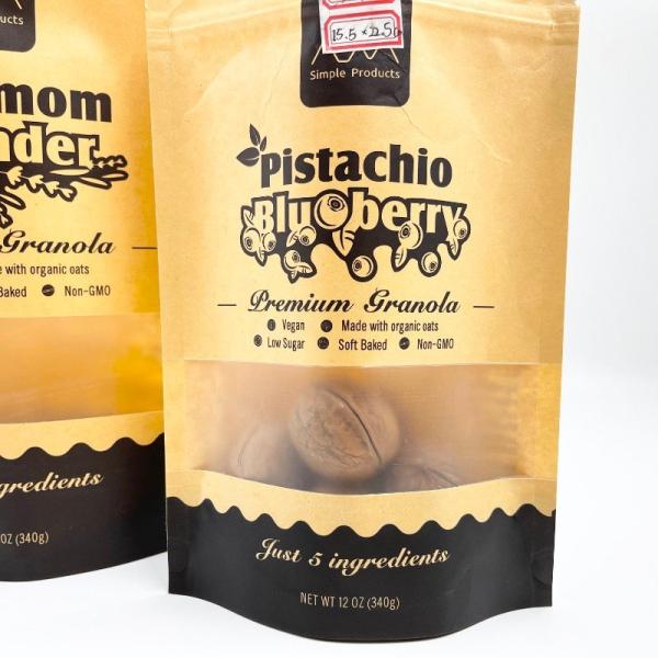 Biodegradable сумки закуски молнии Kraft бумажные упаковывая влагостойкие