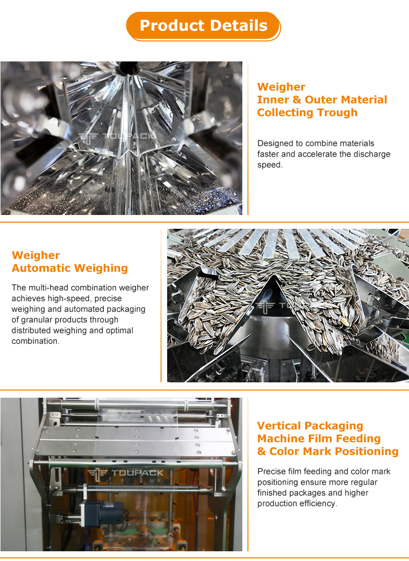 Compact Automatic Weighing Packing System for Small Products 5-200g 20-200 Bags/Min with Modular Design and High Accuracy Control