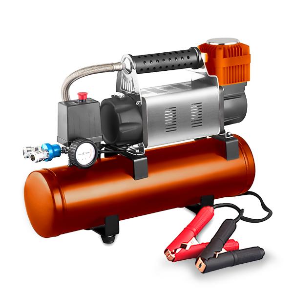 YANTU AM48 DC12V/24V 60MM Cylinder Air Compressor for Car Tires Max 160L/min 8L Tank