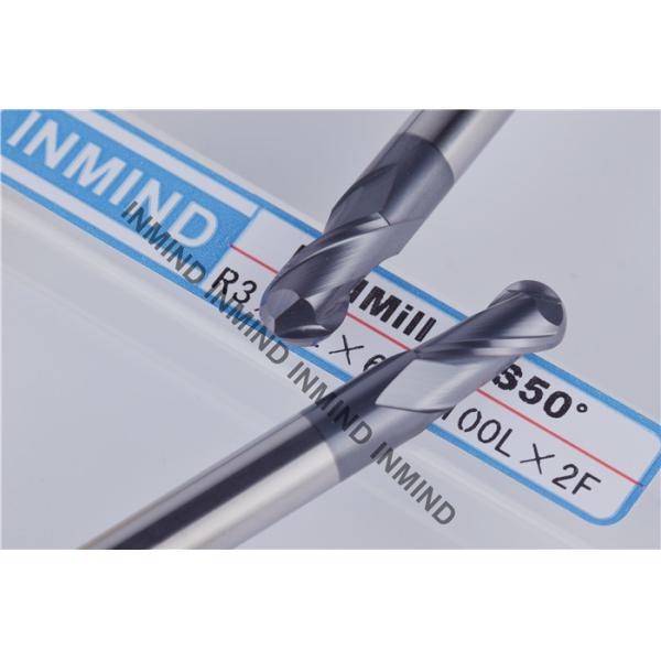 Extra Long Carbide Ball Nose End Mills With 12 mm Flute Length 6 mm Shank Dia