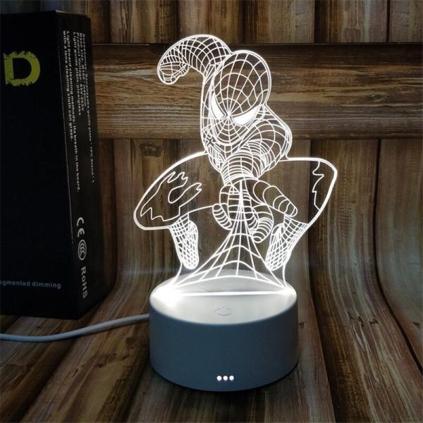 Super man Indoor Acrylic 3D LED Night  Light for Gift ,Super Decoration LED Light in many colors