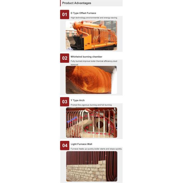 Alcohol Distillation 30 Ton 1000kg Bagasse Fired Boiler