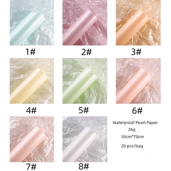 жемчуг Rolls упаковочной бумаги цветка 50cm x 70cm водоустойчивый элегантный